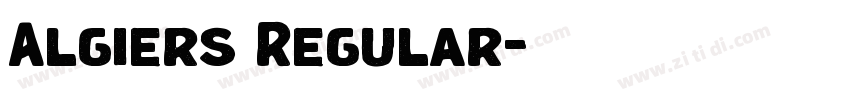 Algiers Regular字体转换